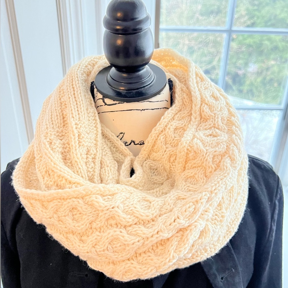 cream blarney woolen mills infinity scarf